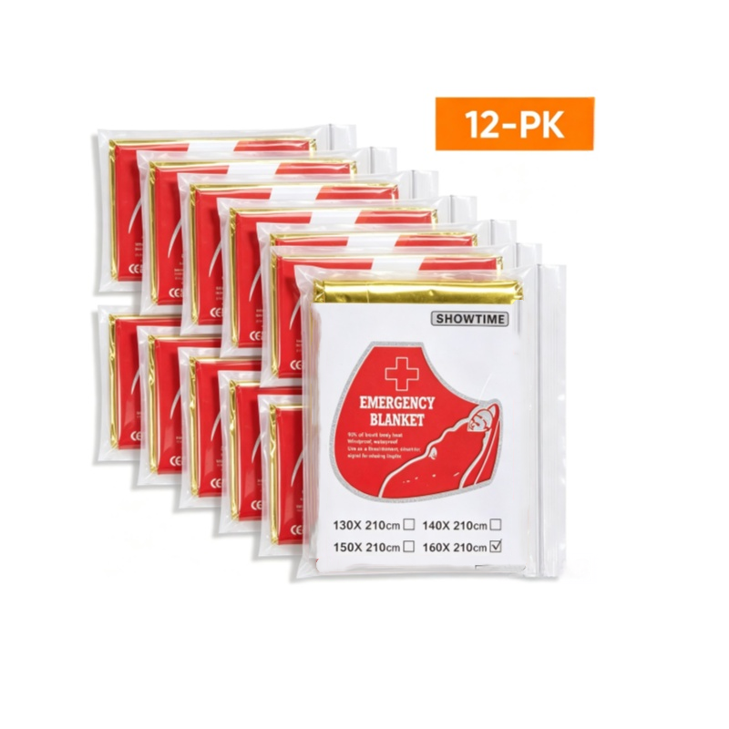 12PCS Large 160×210cm Gold Foi - đánh giá và giá Survival Blanket Reflective