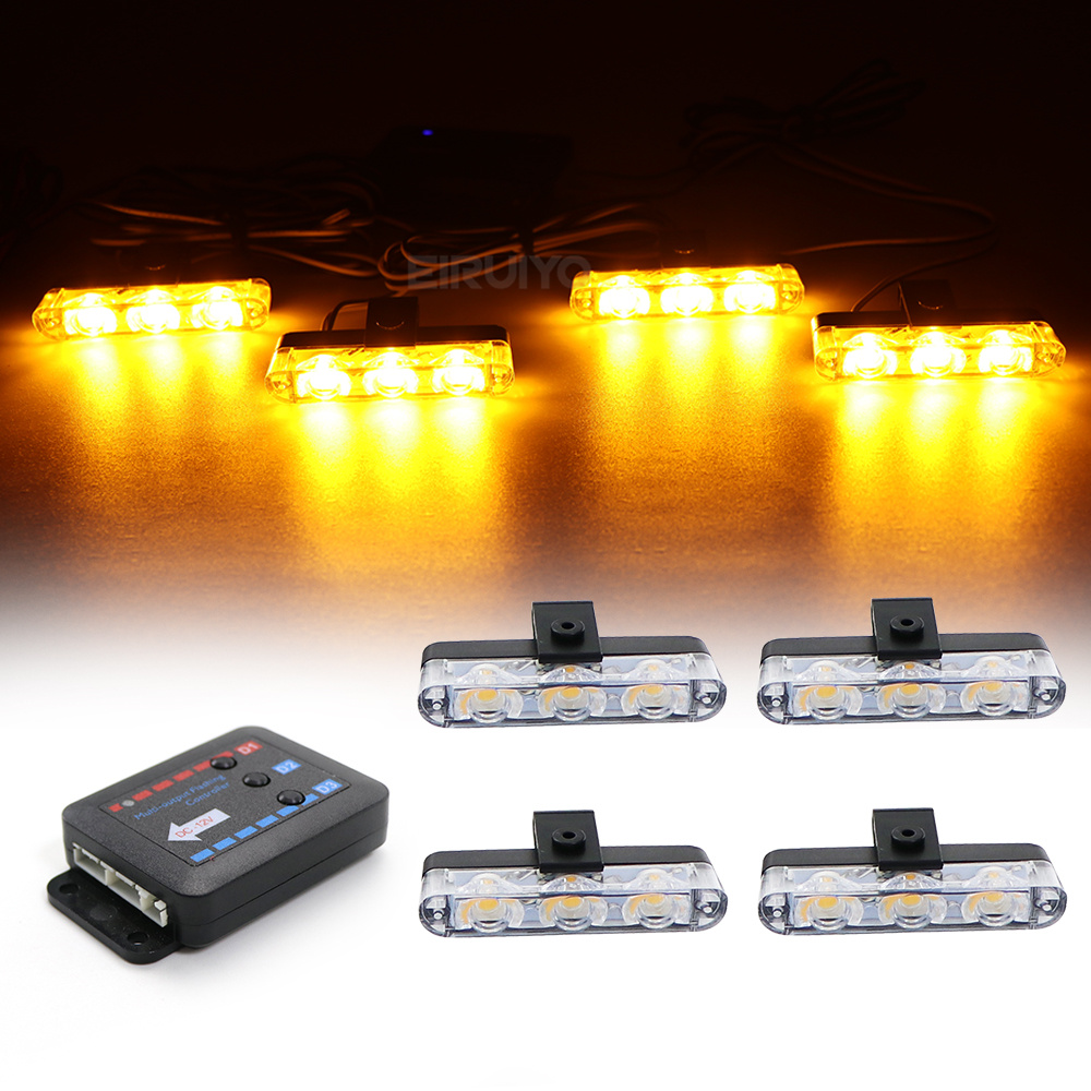 4x 3 LED Grill Car LED Strobe  - đánh giá và giá Sos Light Strobe